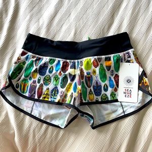 Seawheeze Lululemon Speed Shorts Bugs print Sz 6